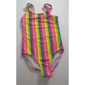 Bmagical by btween Girls Rainbow Striped One Piece Swimsuit Size 10 H386